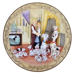 Disney 101 Dalmatians Animated Classics Collector Plate COA In Box Vintage Rare‎